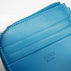 フェンディ(Fendi) フェンディ 財布・コインケース FFキューブ レザー ブルー   レディース