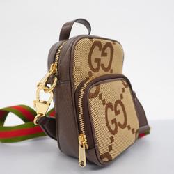 グッチ(Gucci) グッチ ショルダーバッグ ジャンボGG 696072 キャンバス ブラウン   レディース