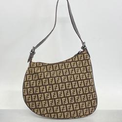 フェンディ(Fendi) フェンディ ハンドバッグ ズッキーノ ナイロンキャンバス ブラウン   レディース