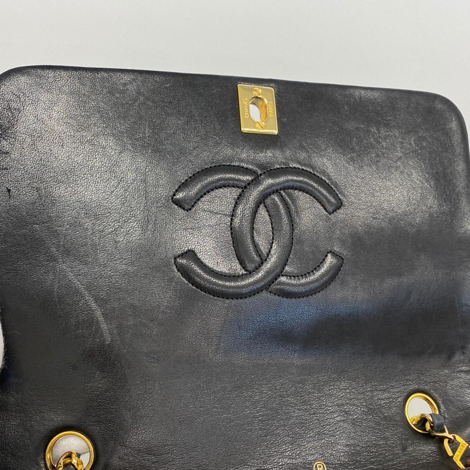 シャネル(Chanel) シャネル ショルダーバッグ マトラッセ チェーンショルダー ラムスキン ブラック   レディース