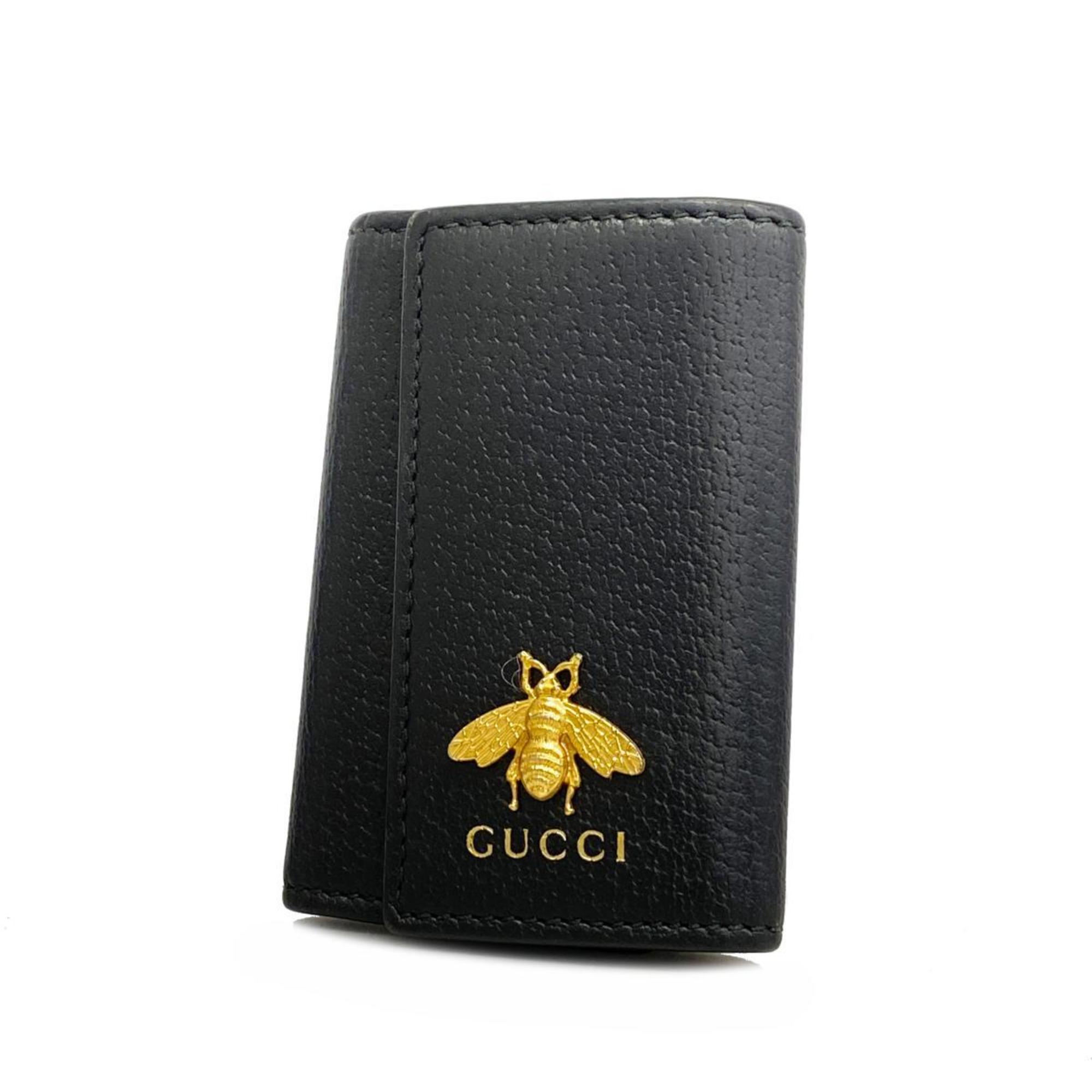 グッチ(Gucci) グッチ キーケース アニマリエ 523683 レザー ブラック   メンズ