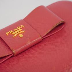 プラダ(Prada) プラダ 長財布 フィオッコ レザー ピンク   レディース