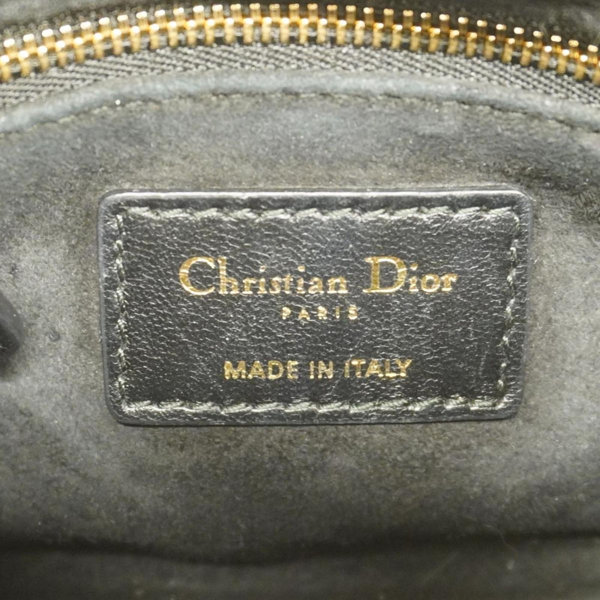 クリスチャン・ディオール(Christian Dior) クリスチャンディオール ハンドバッグ カナージュ レディディオール ベロア ブラック シャンパン  レディース