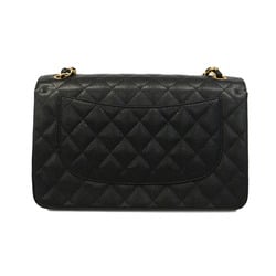 シャネル(Chanel) シャネル ショルダーバッグ マトラッセ Wフラップ Wチェーン キャビアスキン ブラック シャンパン  レディース