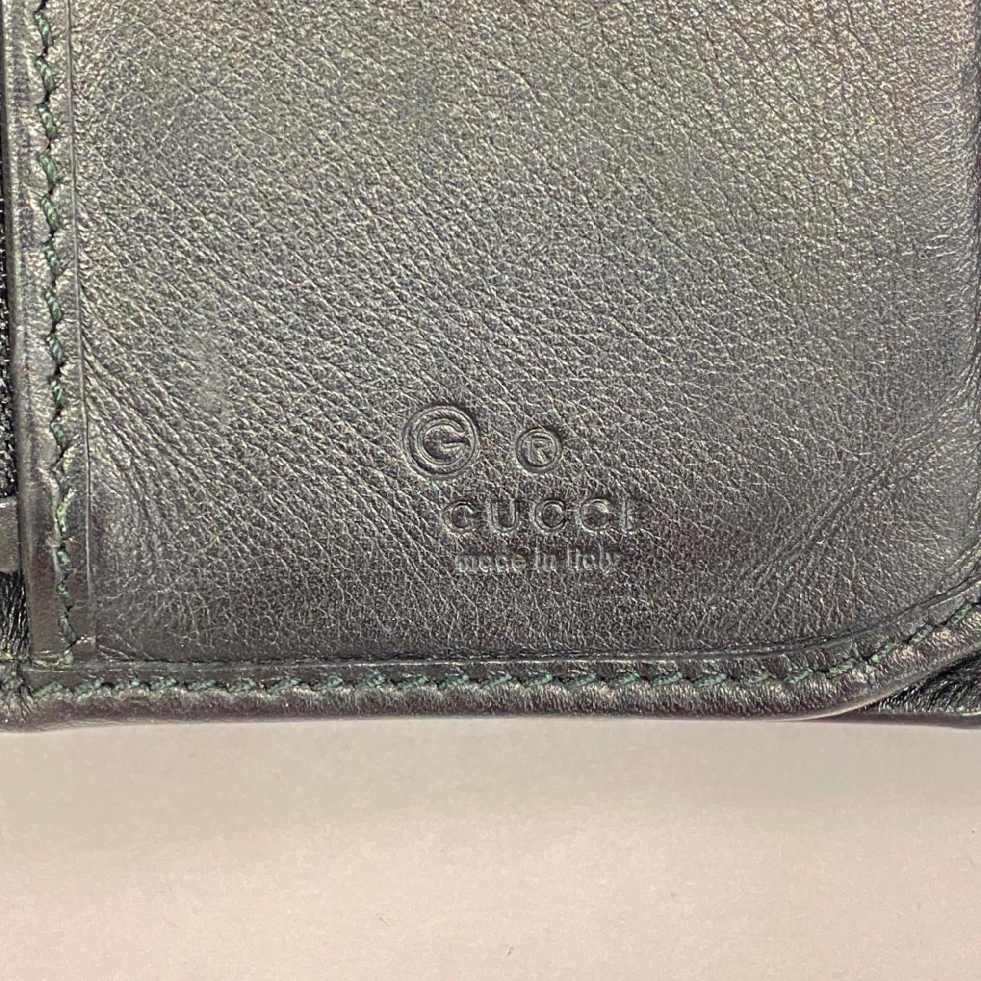 グッチ(Gucci) グッチ 長財布 マイクログッチシマ 544479 2778 レザー ブラック   メンズ レディース