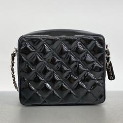 シャネル(Chanel) シャネル ショルダーバッグ マトラッセ チェーンショルダー パテントレザー ブラック   レディース