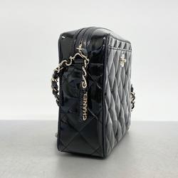 シャネル(Chanel) シャネル ショルダーバッグ マトラッセ チェーンショルダー パテントレザー ブラック   レディース