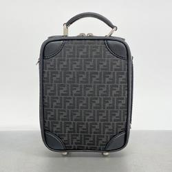 フェンディ(Fendi) フェンディ ショルダーバッグ ズッキーノ ナイロンキャンバス レザー ブラック   メンズ