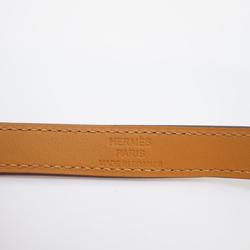 エルメス(Hermes) エルメス ブレスレット ケリーブレスレット ドゥブルトゥール GPメッキ レザー ゴールド レッド ブラウン  レディース