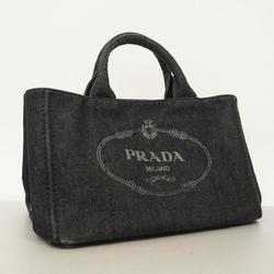 プラダ(Prada) プラダ ハンドバッグ カナパ デニム ブラック   レディース