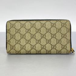 グッチ(Gucci) グッチ 長財布 GGマーモント GGスプリーム 456117  レザー ブラウン ブラック   レディース