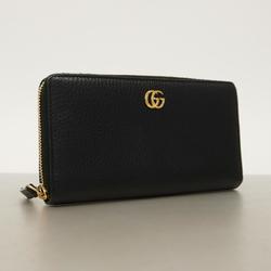 グッチ(Gucci) グッチ 長財布 GGマーモント 456117 レザー ブラック   レディース