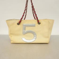 シャネル(Chanel) シャネル ハンドバッグ チョコバー NO.5 レザー キャンバス レッド アイボリー シルバー ネイビー  レディース