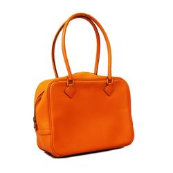 エルメス(Hermes) エルメス ハンドバッグ プリュム20 □B刻印 スイフト オレンジ   レディース