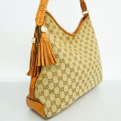 グッチ(Gucci) グッチ ショルダーバッグ GGキャンバス マラケシュ 257026 キャンバス レザー ブラウン   レディース