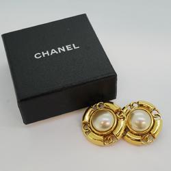 シャネル(Chanel) シャネル イヤリング  ココマーク  サークル フェイクパール GPメッキ ゴールド 94P  レディース