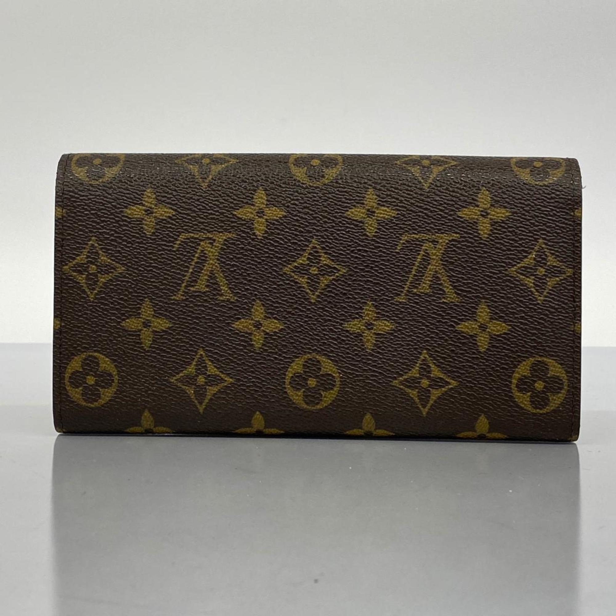 ルイ・ヴィトン(Louis Vuitton) ルイ・ヴィトン 長財布 モノグラム ポシェット ポルトモネクレディ M61726 ブラウンメンズ レディース