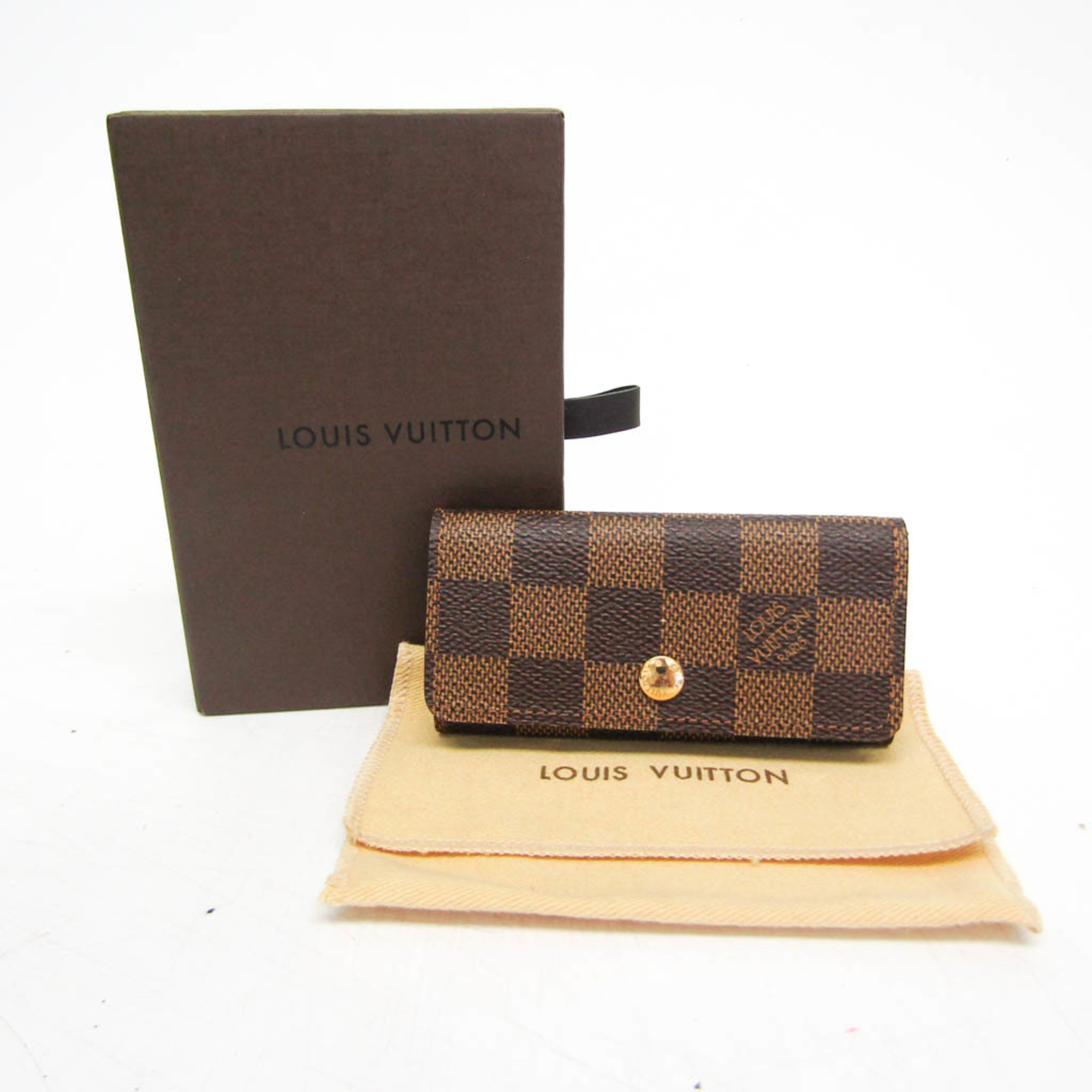 ルイ・ヴィトン(Louis Vuitton) ダミエ ミュルティクレ4 N62631 メンズ,レディース ダミエキャンバス キーケース エベヌ