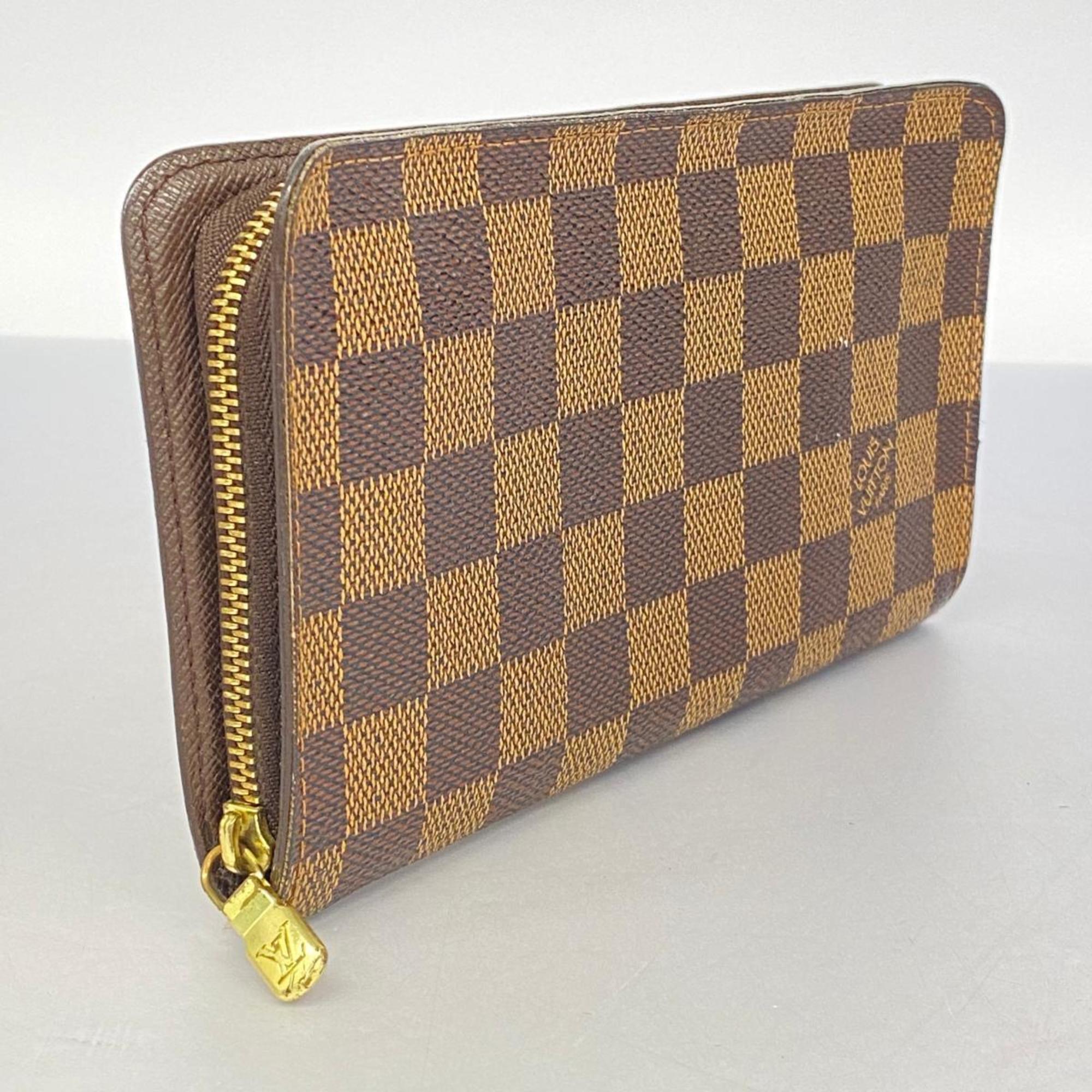 ルイ・ヴィトン(Louis Vuitton) ルイ・ヴィトン 長財布 ダミエ ポルトモネジップ N61728 エベヌメンズ レディース