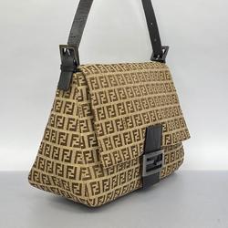 フェンディ(Fendi) フェンディ ハンドバッグ ズッキーノ ナイロンキャンバス ブラウン   レディース