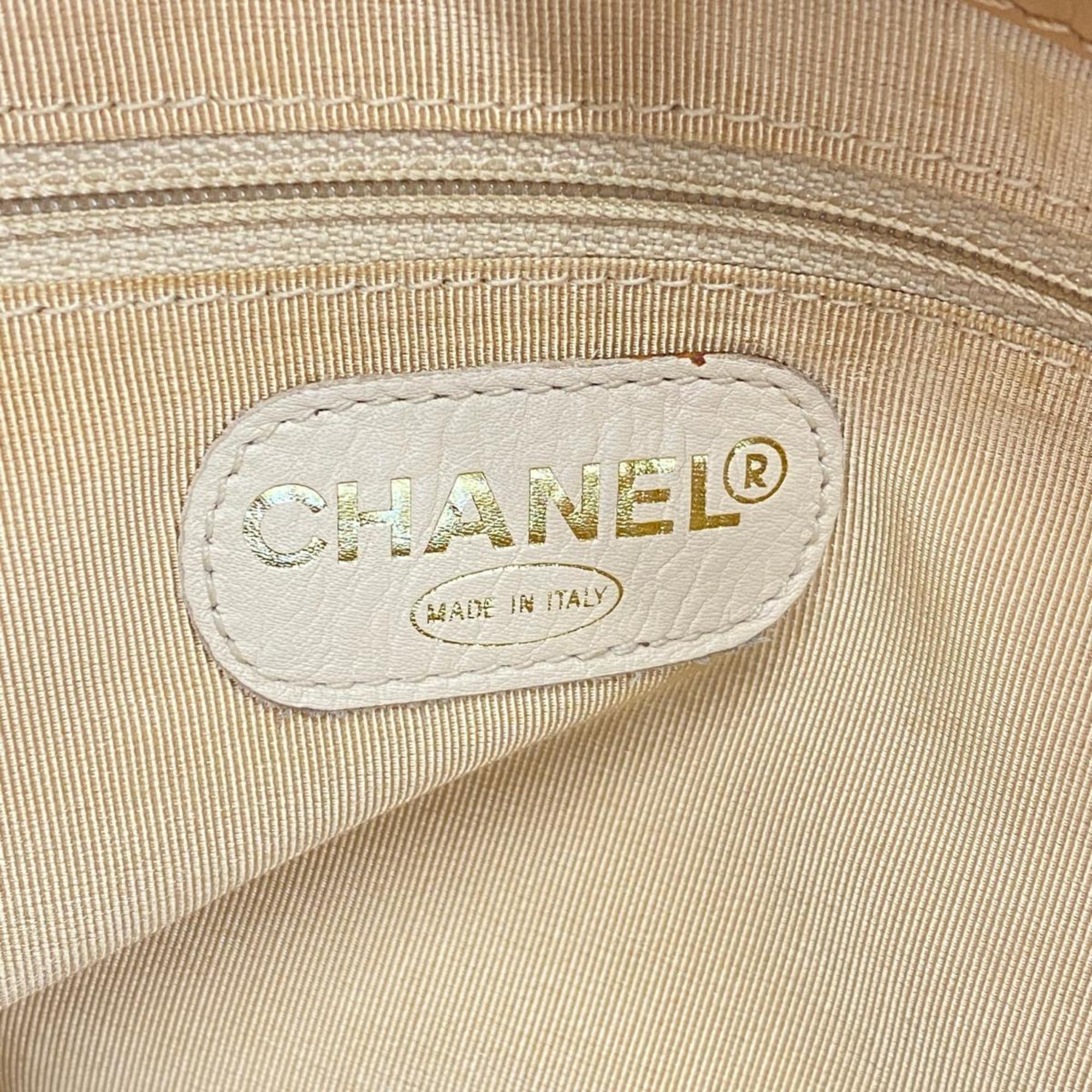 シャネル(Chanel) シャネル トートバッグ ラムスキン ベージュ  レディース