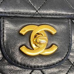 シャネル(Chanel) シャネル ショルダーバッグ マトラッセ Wフラップ Wチェーン ラムスキン ブラック   レディース