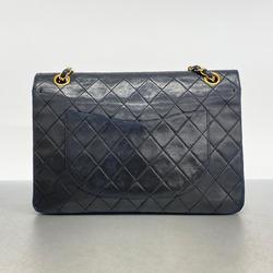 シャネル(Chanel) シャネル ショルダーバッグ マトラッセ Wフラップ Wチェーン ラムスキン ブラック   レディース