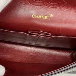 シャネル(Chanel) シャネル ショルダーバッグ マトラッセ Wフラップ Wチェーン ラムスキン ブラック   レディース