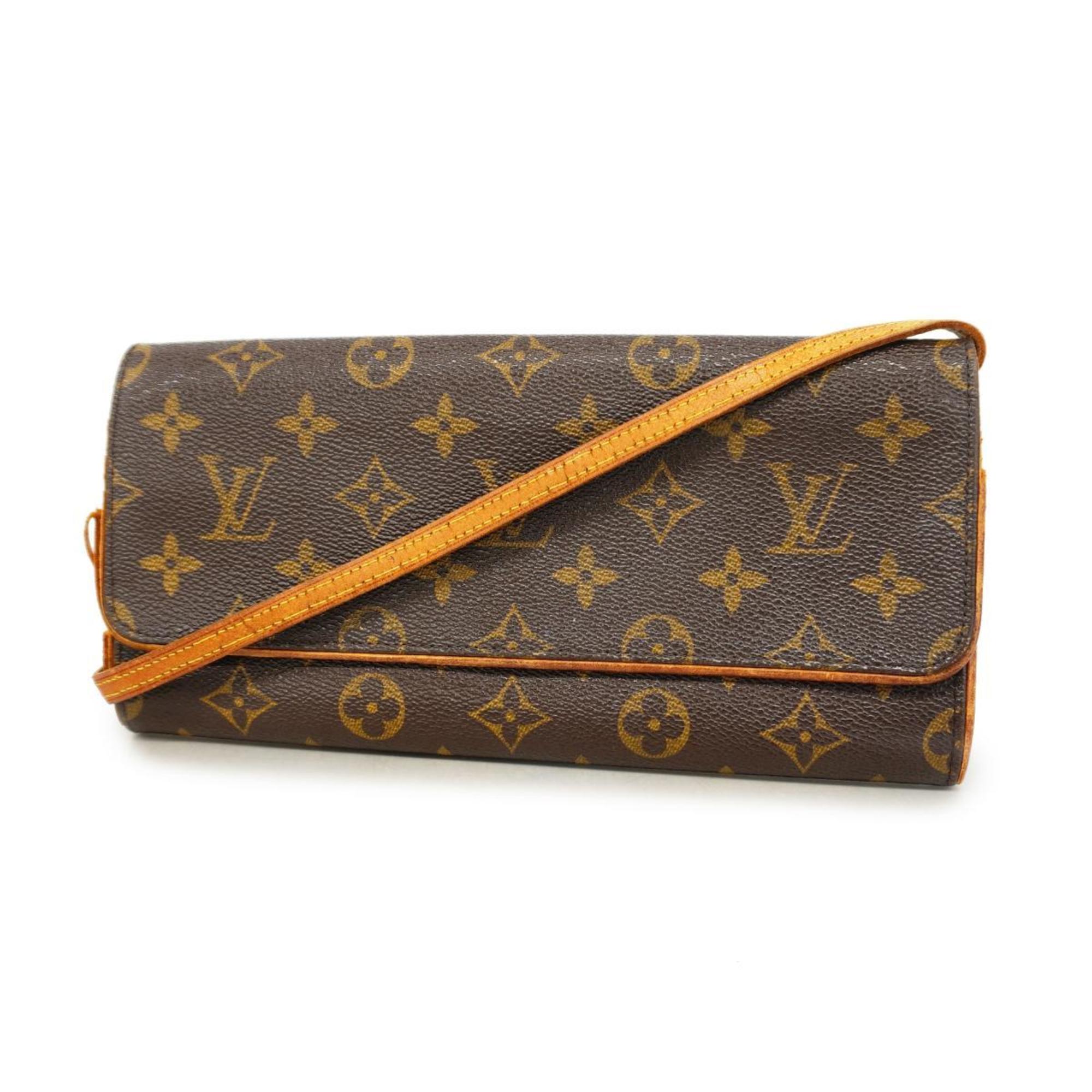 ルイ・ヴィトン(Louis Vuitton) ルイ・ヴィトン ショルダーバッグ モノグラム ポシェットツインGM M51852 ブラウンレディース