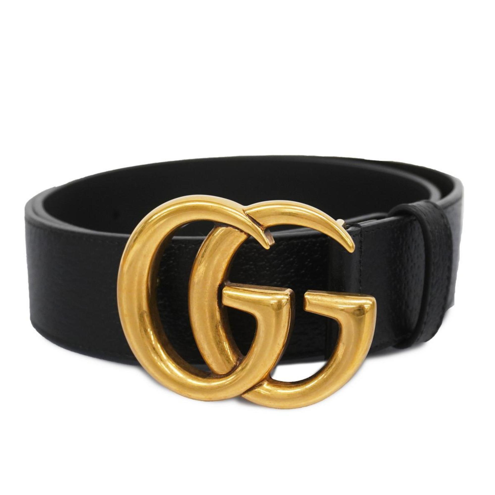 グッチ(Gucci) グッチ ベルト GGマーモント 406831 レザー ブラック   メンズ