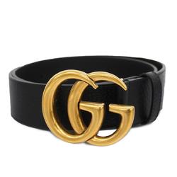 グッチ(Gucci) グッチ ベルト GGマーモント 406831 レザー ブラック   メンズ