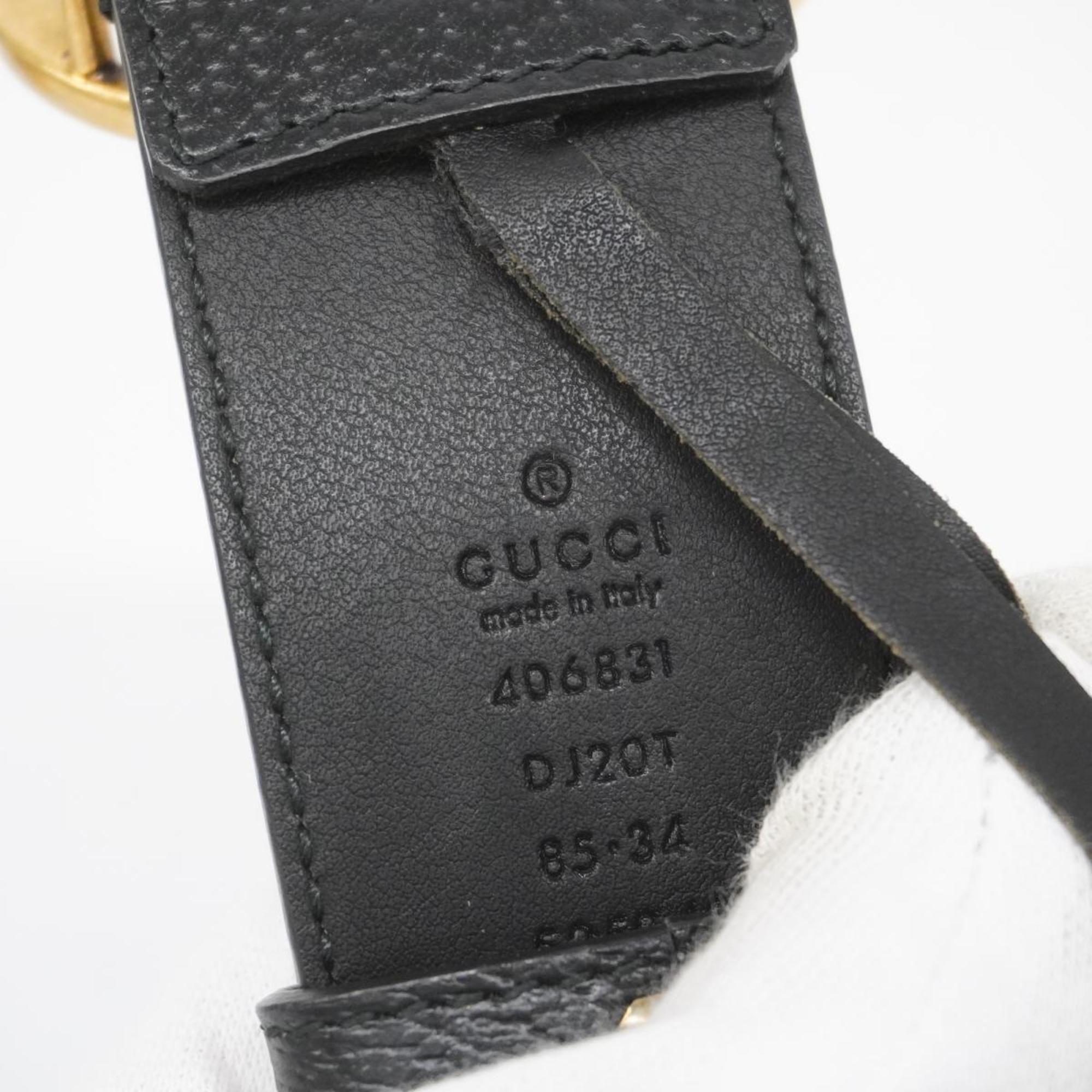 グッチ(Gucci) グッチ ベルト GGマーモント 406831 レザー ブラック   メンズ