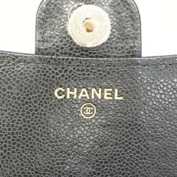 シャネル(Chanel) シャネル ショルダーウォレット マトラッセ チェーンショルダー キャビアスキン ブラック シャンパン  レディース