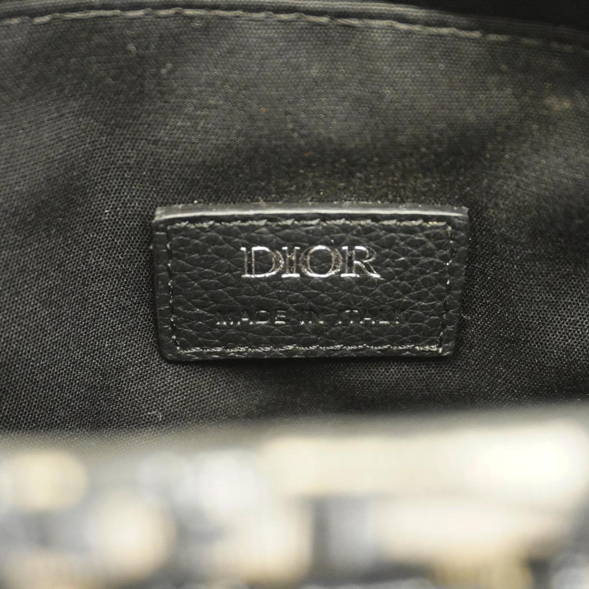 クリスチャン・ディオール(Christian Dior) クリスチャンディオール ショルダーバッグ トロッター キャンバス レザー ネイビー ブラック   レディース