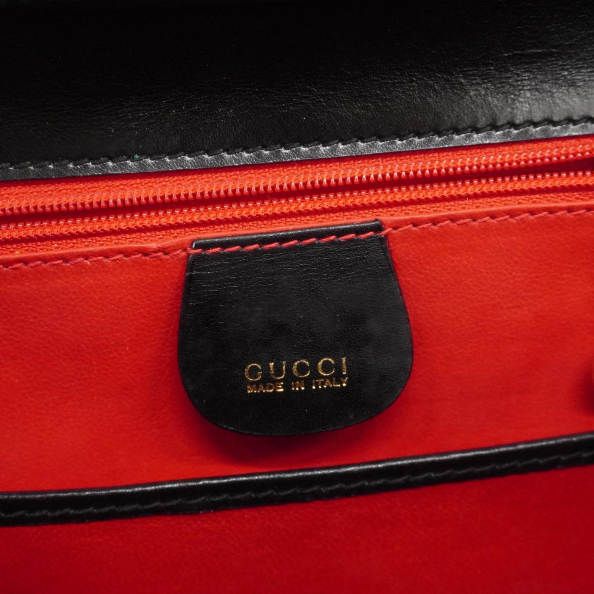 グッチ(Gucci) グッチ ハンドバッグ バンブー 000 46 0633 レザー ブラック   レディース