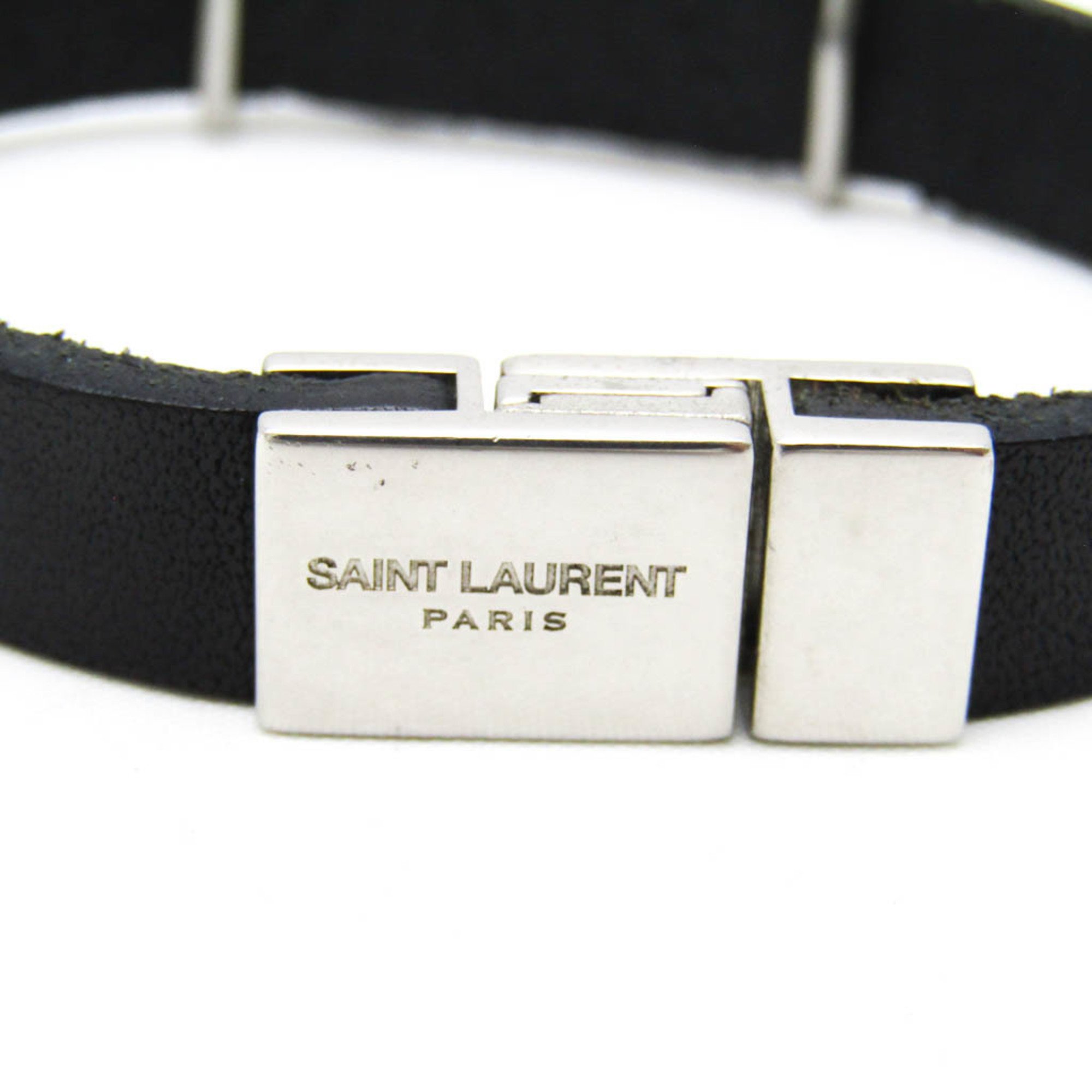 サン・ローラン(Saint Laurent) オピウム 559355 レザー,メタル 無し バングル ブラック,シルバー