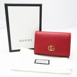 グッチ(Gucci) GGマーモント 474748 レザー カードケース レッド