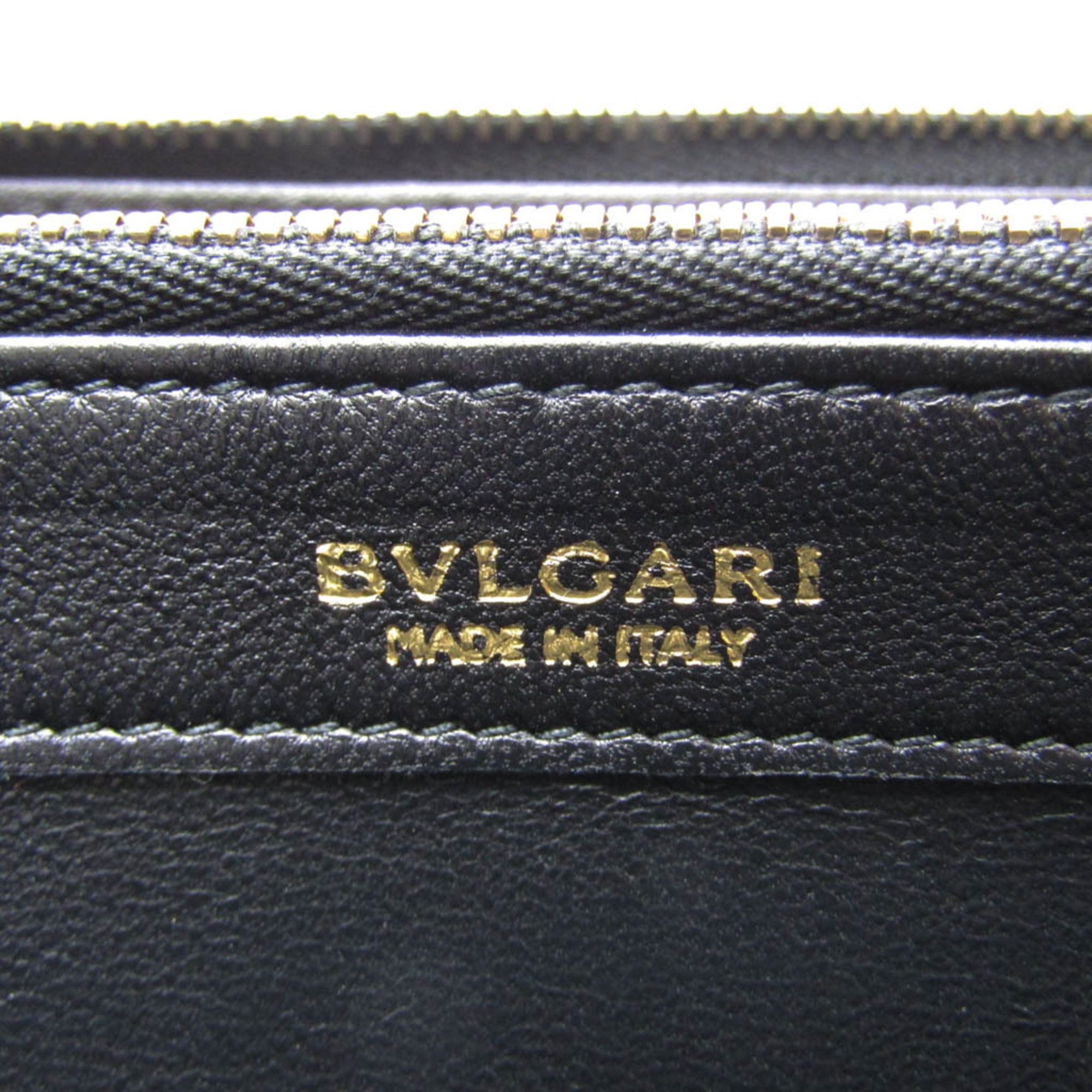 ブルガリ(Bvlgari) ブルガリブルガリ レディース レザー 長財布（二つ折り） ブラック