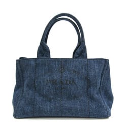 プラダ(Prada) カナパ B1877B レディース デニム ハンドバッグ ブルー