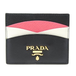 プラダ(Prada) サフィアーノ 1MC025 レザー カードケース ブラック,ピンク,ホワイト