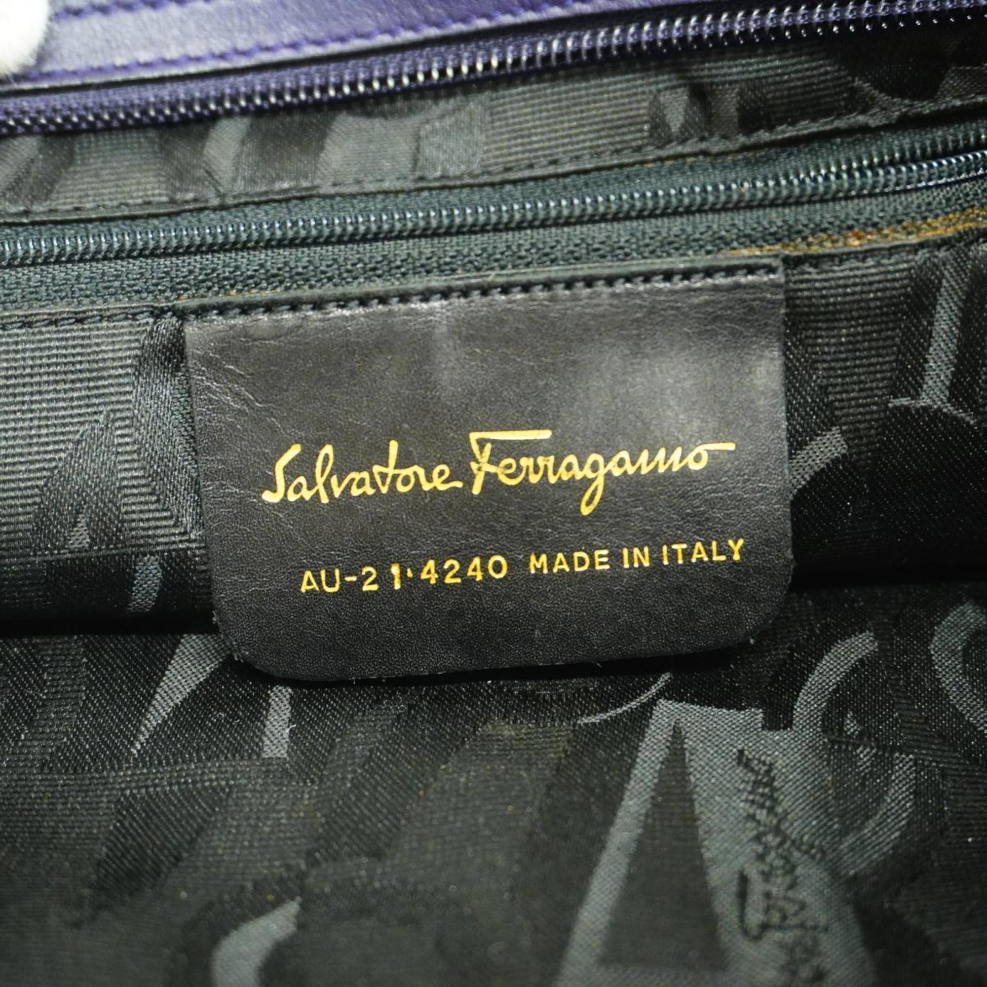 サルヴァトーレ・フェラガモ(Salvatore Ferragamo) サルヴァトーレフェラガモ トートバッグ ヴァラ キャンバス パープル   レディース