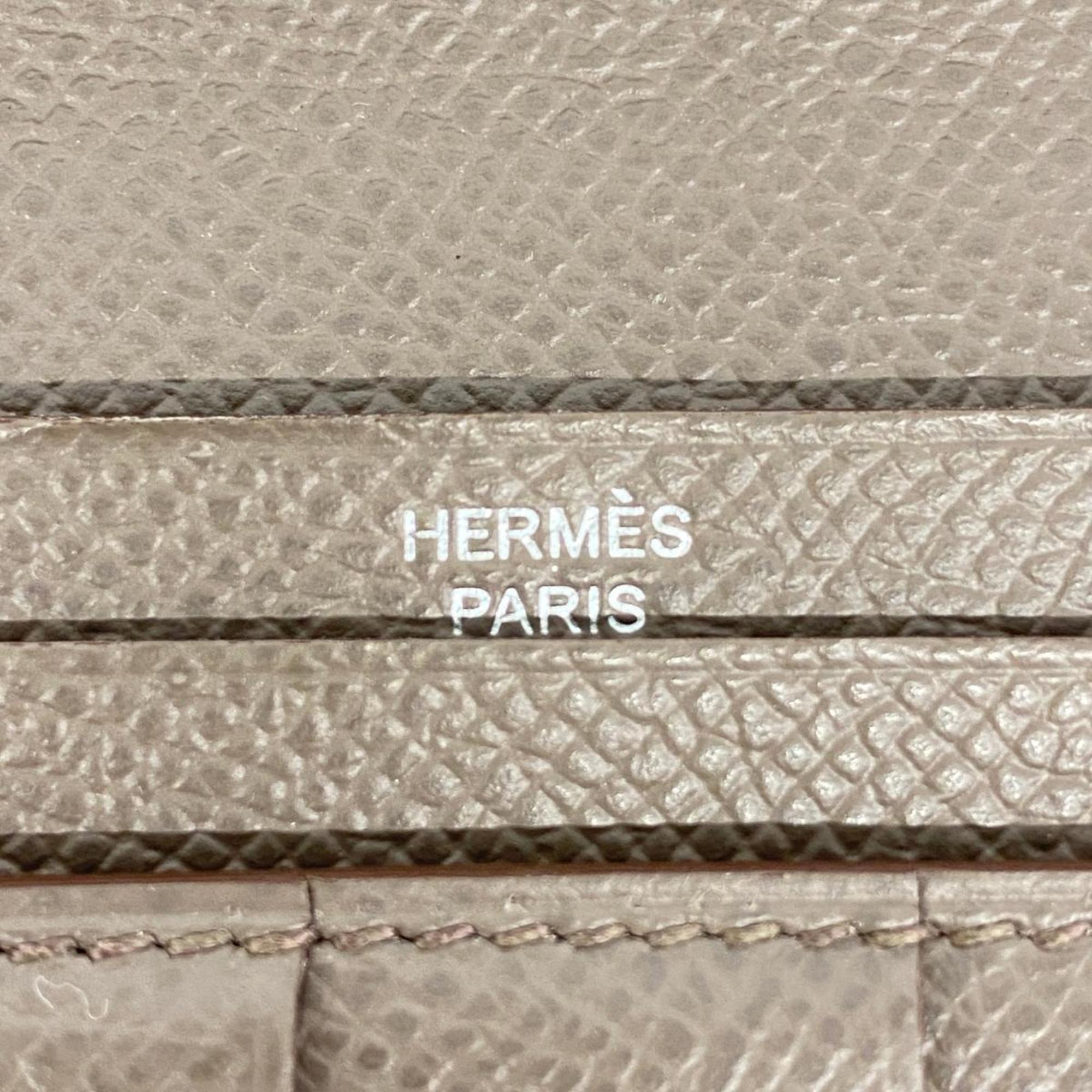 エルメス(Hermes) エルメス 長財布 ベアンスフレ Z刻印 ヴォーエプソン エタン   レディース