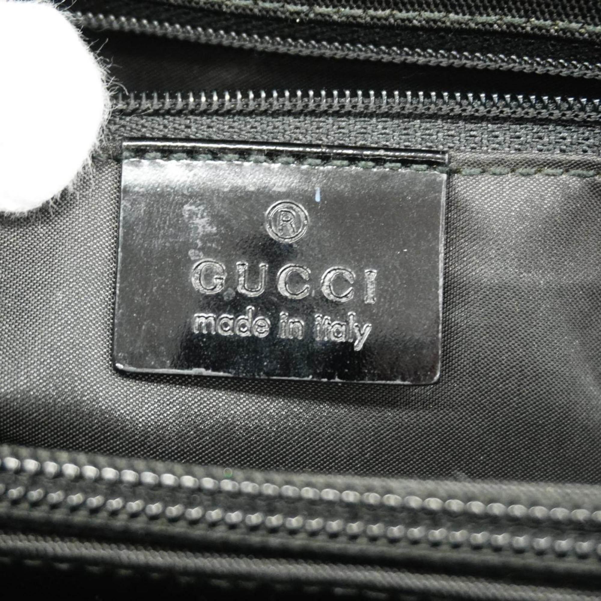 グッチ(Gucci) グッチ トートバッグ 002 1039 ナイロンキャンバス エナメル ブラック   レディース