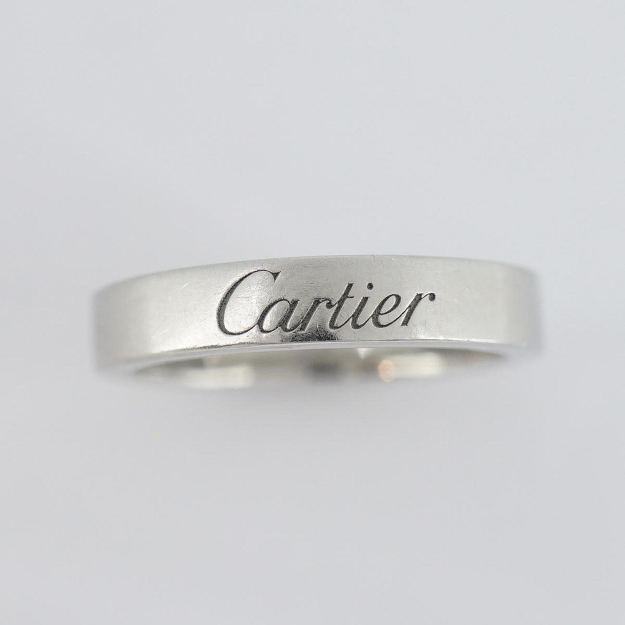 カルティエ(Cartier) カルティエ リング エングレーブド Pt950 プラチナ  レディース