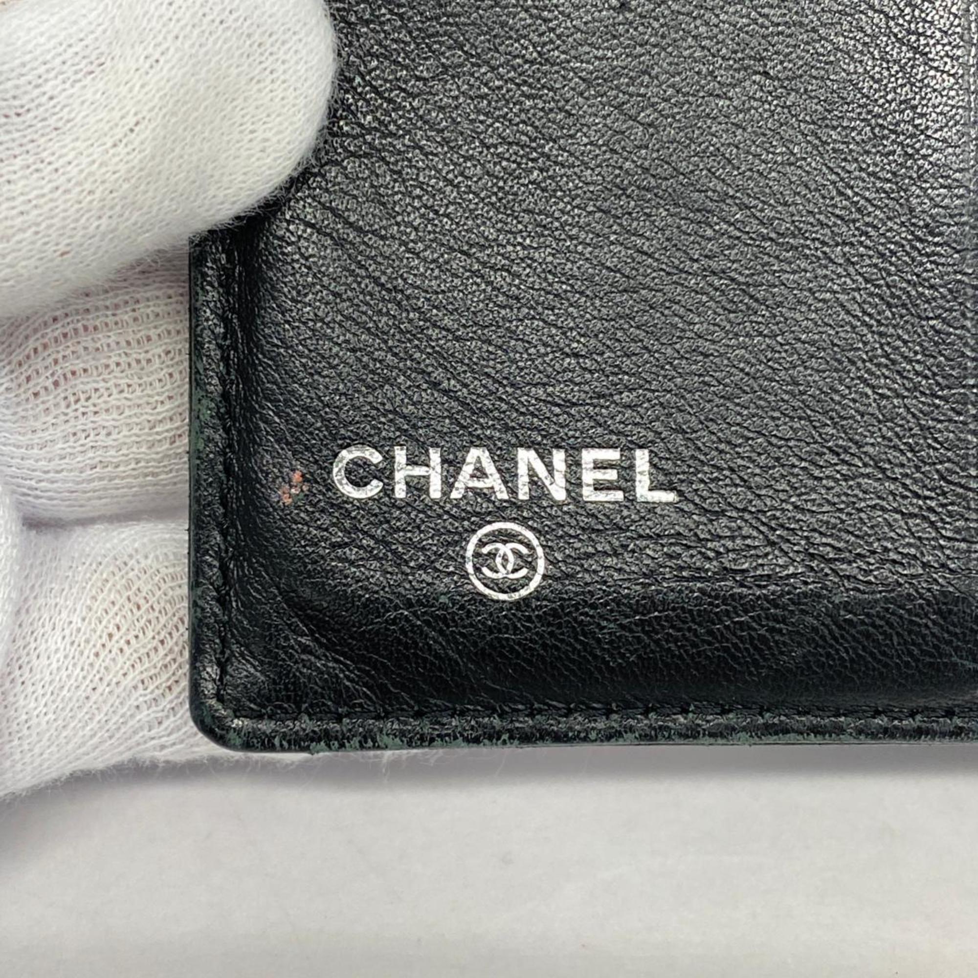 シャネル(Chanel) シャネル 財布 キャビアスキン ブラック   レディース