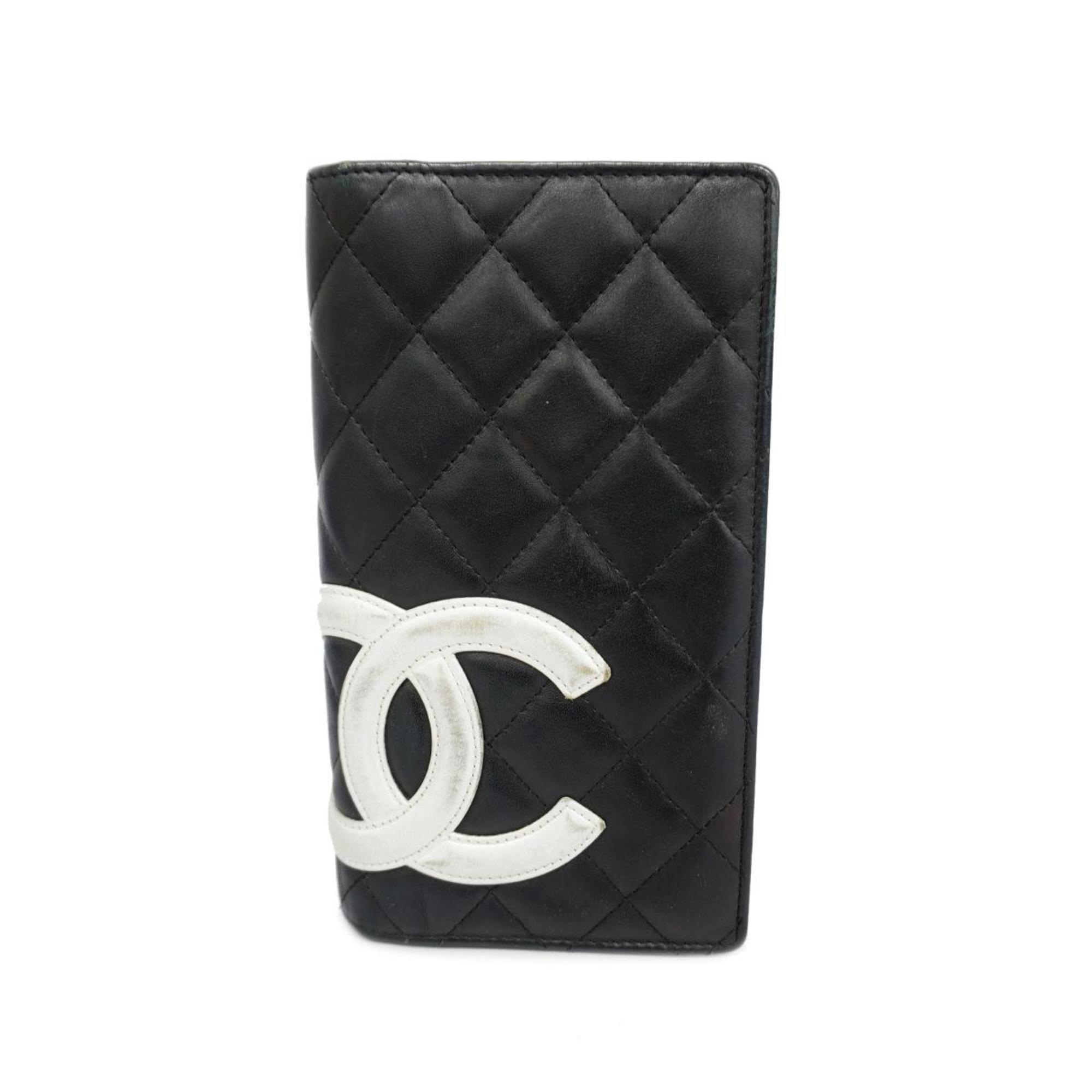 シャネル(Chanel) シャネル 長財布 カンボン ラムスキン ブラック   レディース