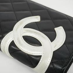 シャネル(Chanel) シャネル 長財布 カンボン ラムスキン ブラック   レディース