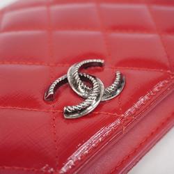 シャネル(Chanel) シャネル 長財布 マトラッセ パテントレザー レッド   レディース