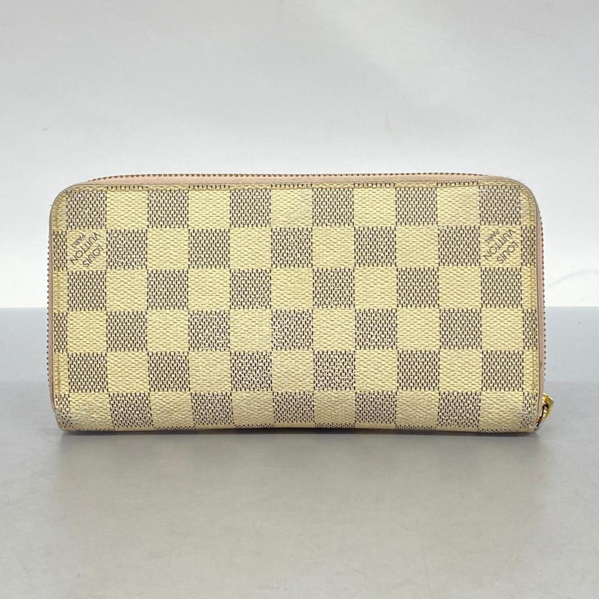 ルイ・ヴィトン(Louis Vuitton) ルイ・ヴィトン 長財布 ダミエ・アズール ジッピーウォレット N63503 ホワイト ローズバレリーヌレディース