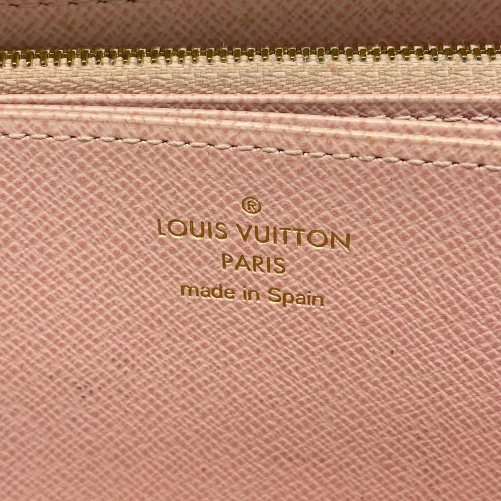 ルイ・ヴィトン(Louis Vuitton) ルイ・ヴィトン 長財布 ダミエ・アズール ジッピーウォレット N63503 ホワイト ローズバレリーヌレディース